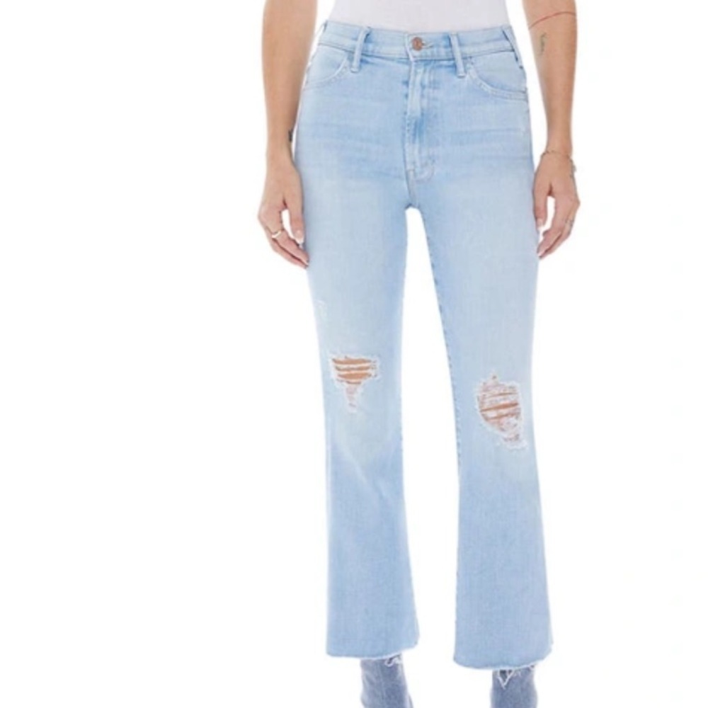Viral MOTHER The Hustler Ankle Fray Women Jeans in Not So Chill Pill size 27 - Picture 3 of 10